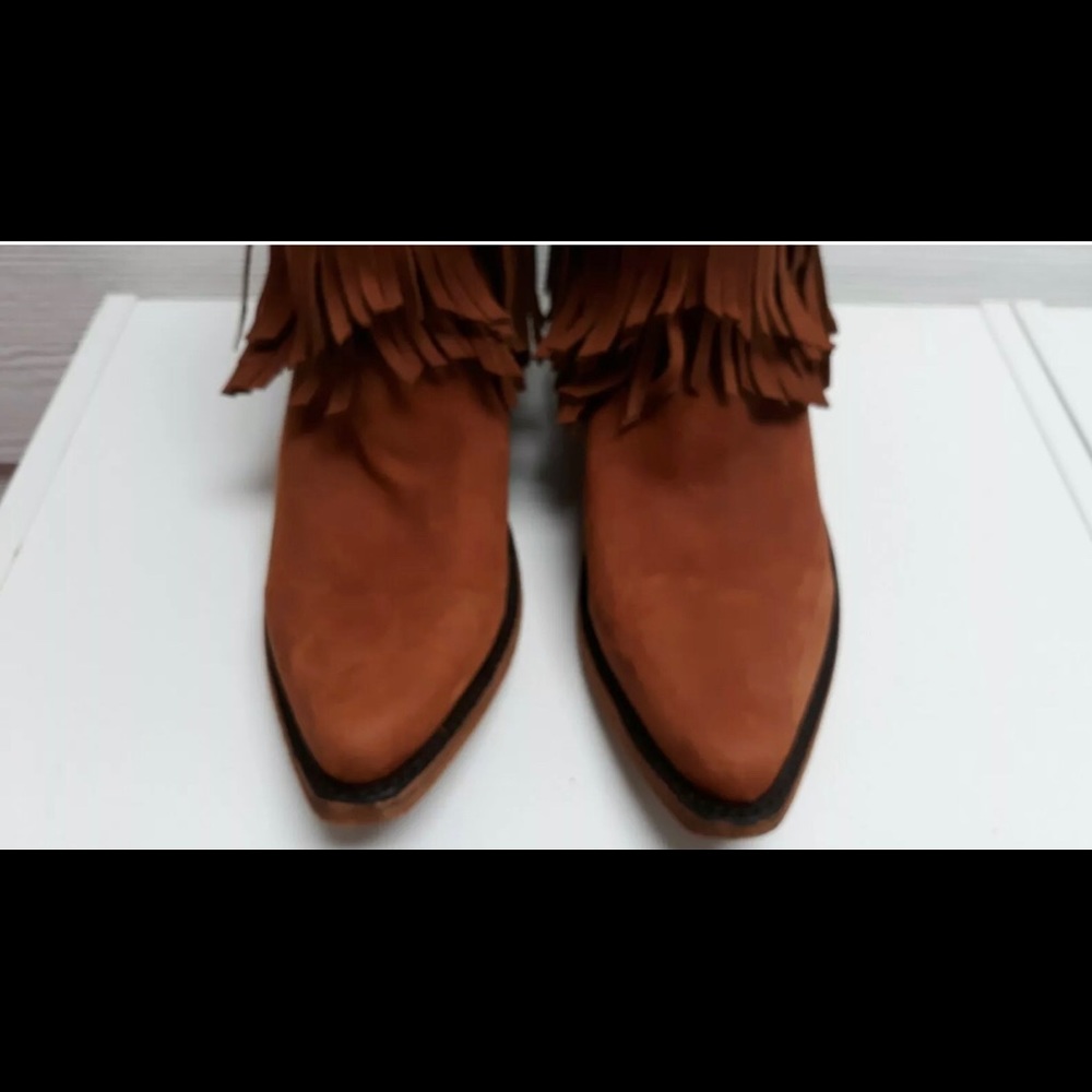 Liberty Black Vegas Papaya Fringe Booties - Picture 5 of 6